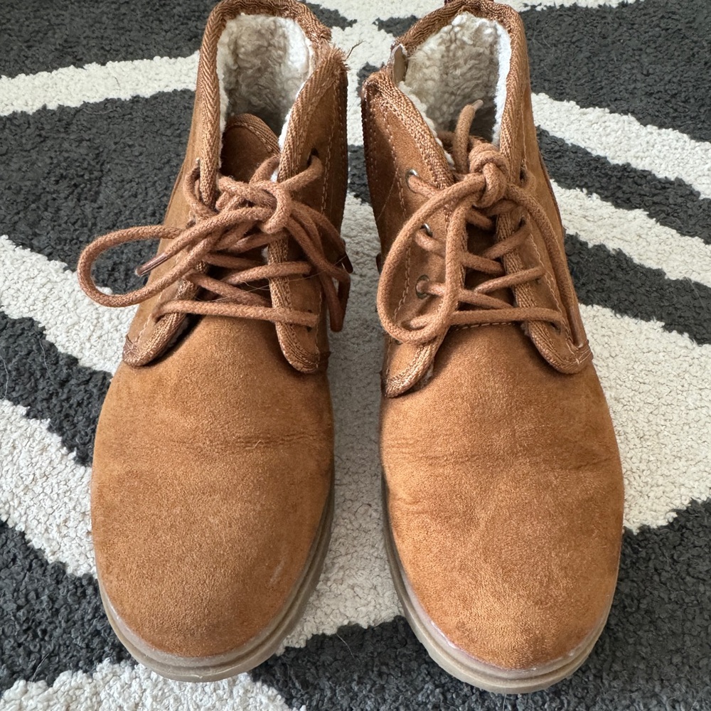 Boys Suede Ankle Side Zip Boots